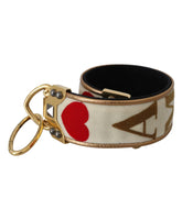 Chic Gold AMORE Print Shoulder Strap