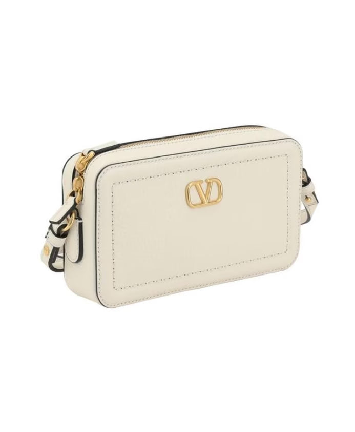 Grained Leather Shoulder Bag with Adjustable Strap