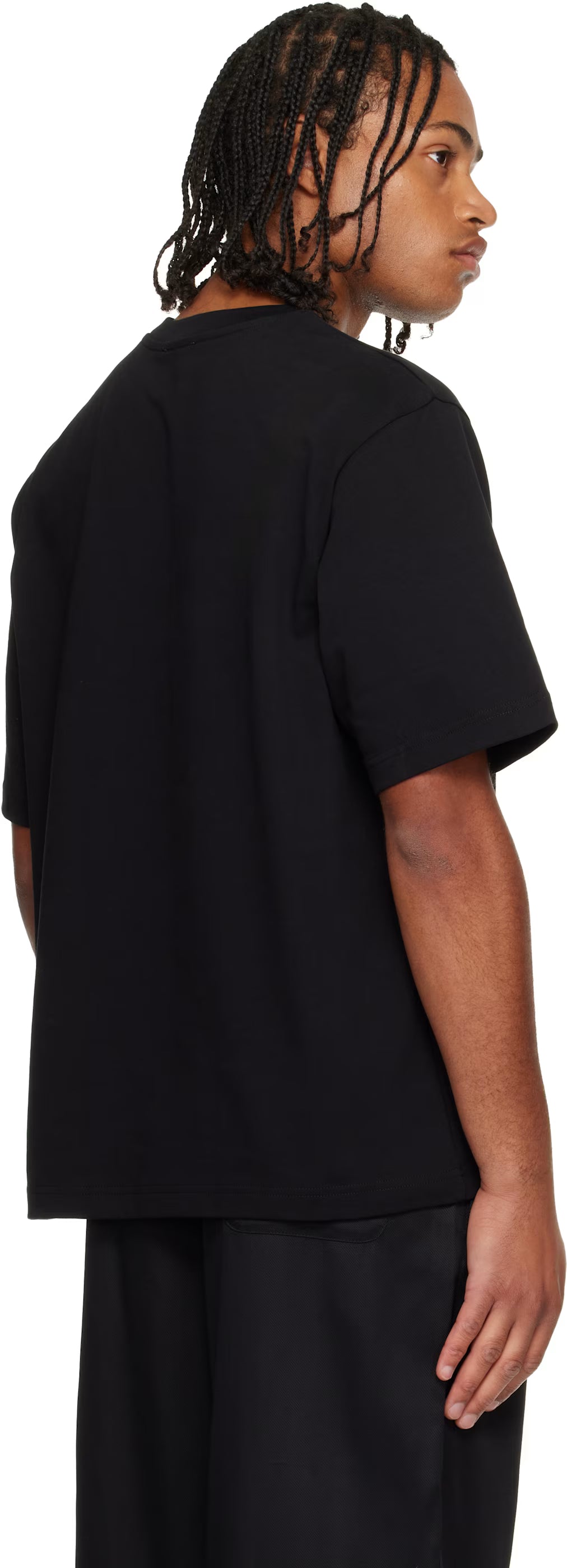 Black 'Casablanca' Chrome Oversized Short Sleeve T‑shirt