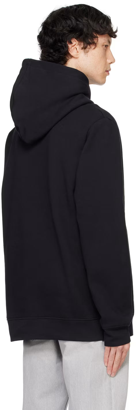 Black Vintage 'Balmain Lips' Print Hoodie