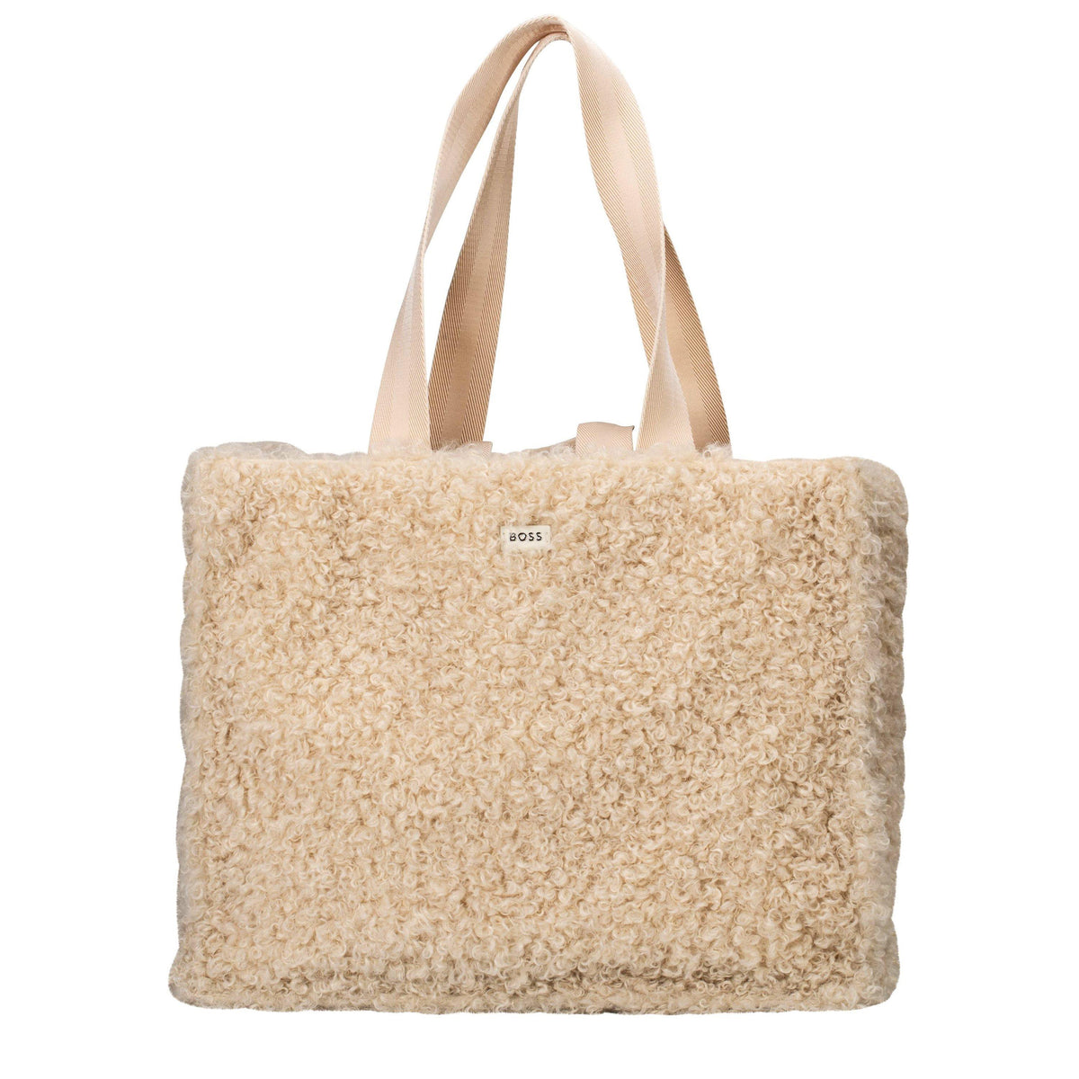 Women's Teddy Deva Tote Bag, Fluffy Exterior