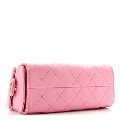 Caviar Quilted Mini Chanel 25 Handbag Pink