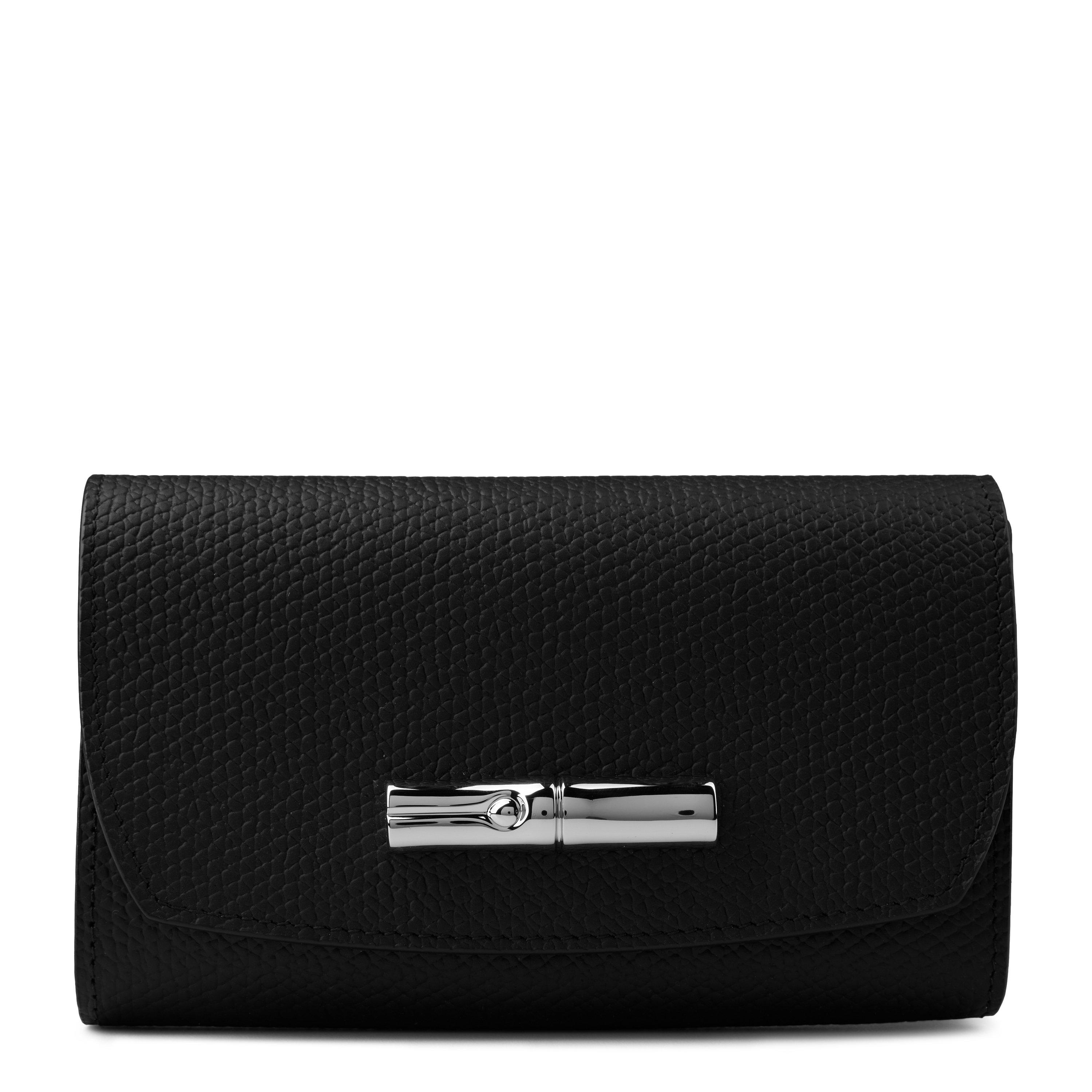 Logo Calfskin Le Roseau Foldover Wallet