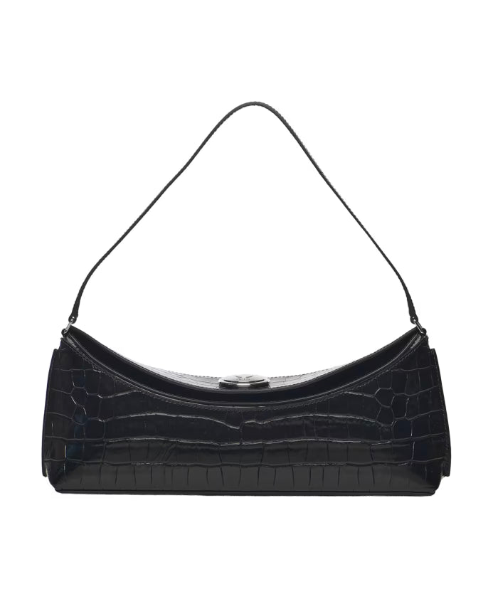 Embossed Python Leather Crossbody Bag