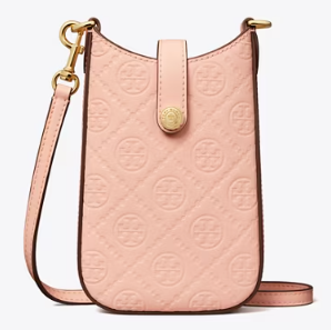 T Monogram Leather Phone Crossbody