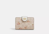 Coach Medium Corner Zip Wallet In Signature Canvas With Floral Print - Wallets | Shop From The Mirage