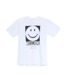 Moschino Smiley® Graphic Print White Cotton T-shirt