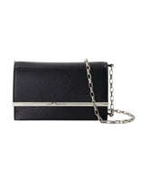 Quilted Leather Cross Bar Purse