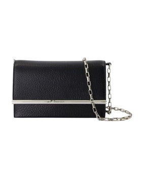 Quilted Leather Cross Bar Purse