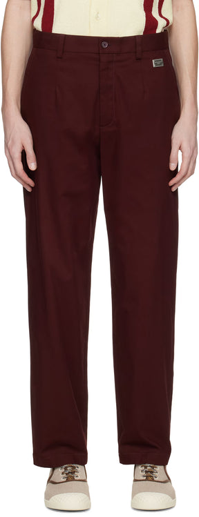 Dolce&Gabbana Burgundy Gabardine Trousers
