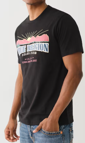 METALLIC LANDSCAPE ARCHED LOGO TEE