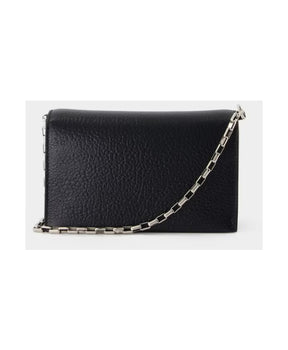 Quilted Leather Cross Bar Purse