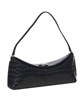 Embossed Python Leather Crossbody Bag