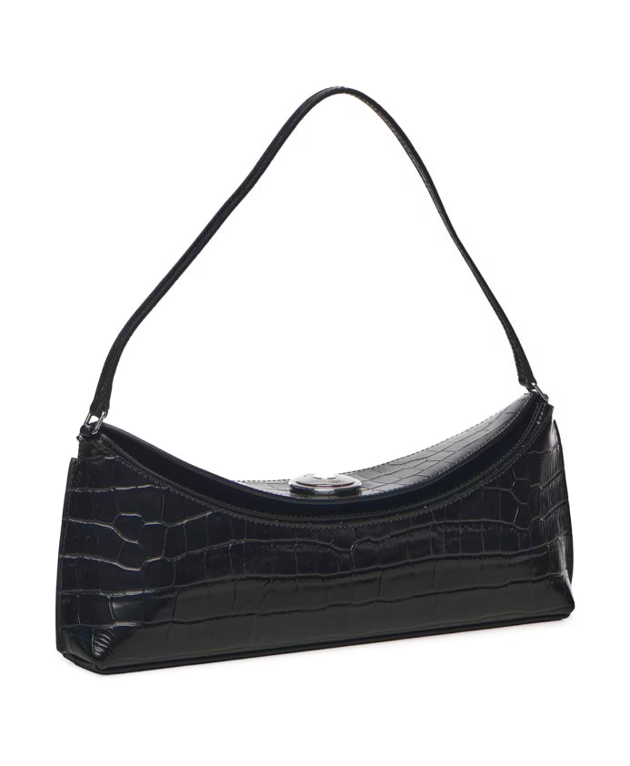 Embossed Python Leather Crossbody Bag