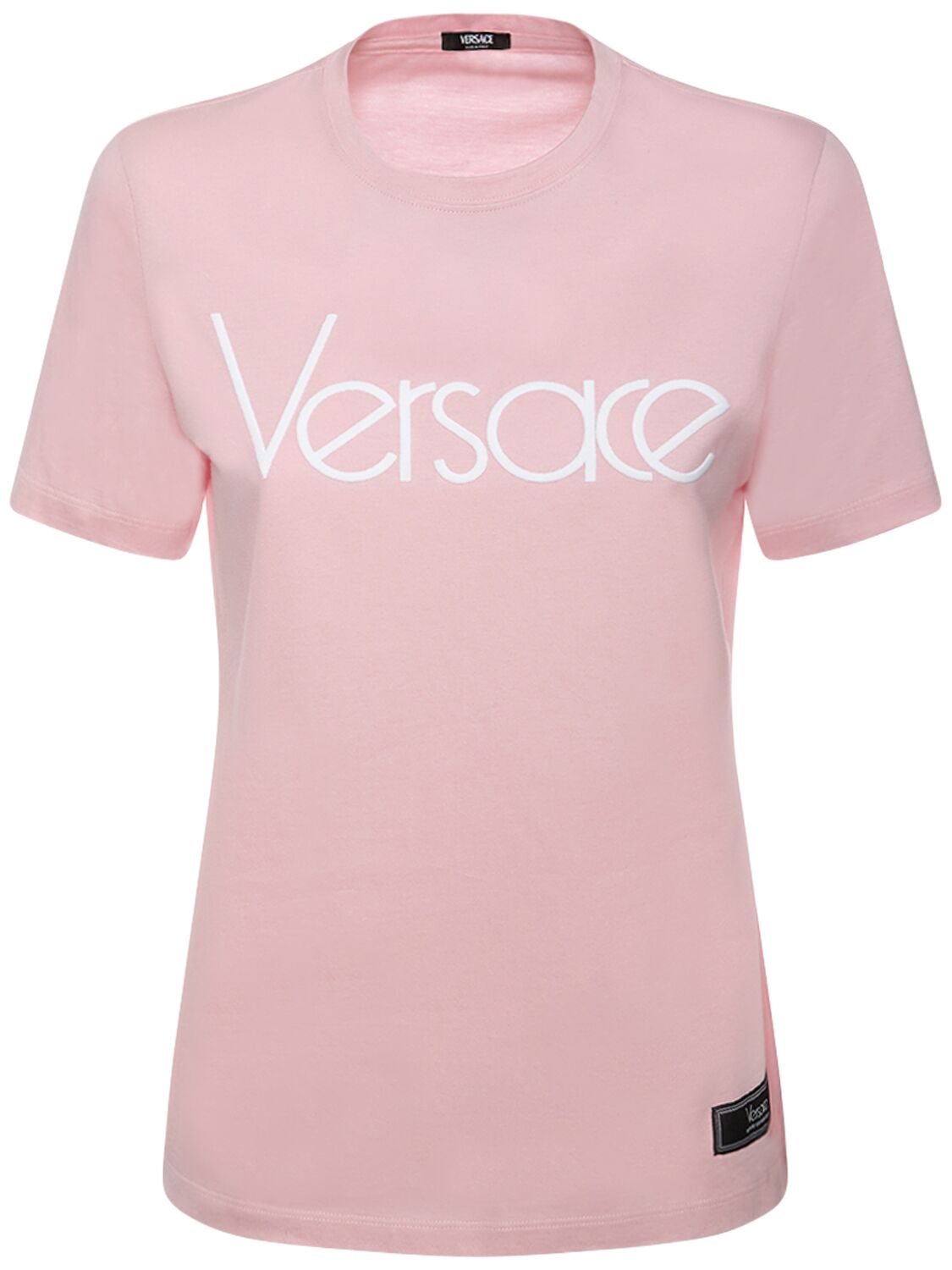 Versace Logo embroidered jersey t-shirt