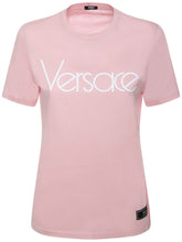 Versace Logo embroidered jersey t-shirt