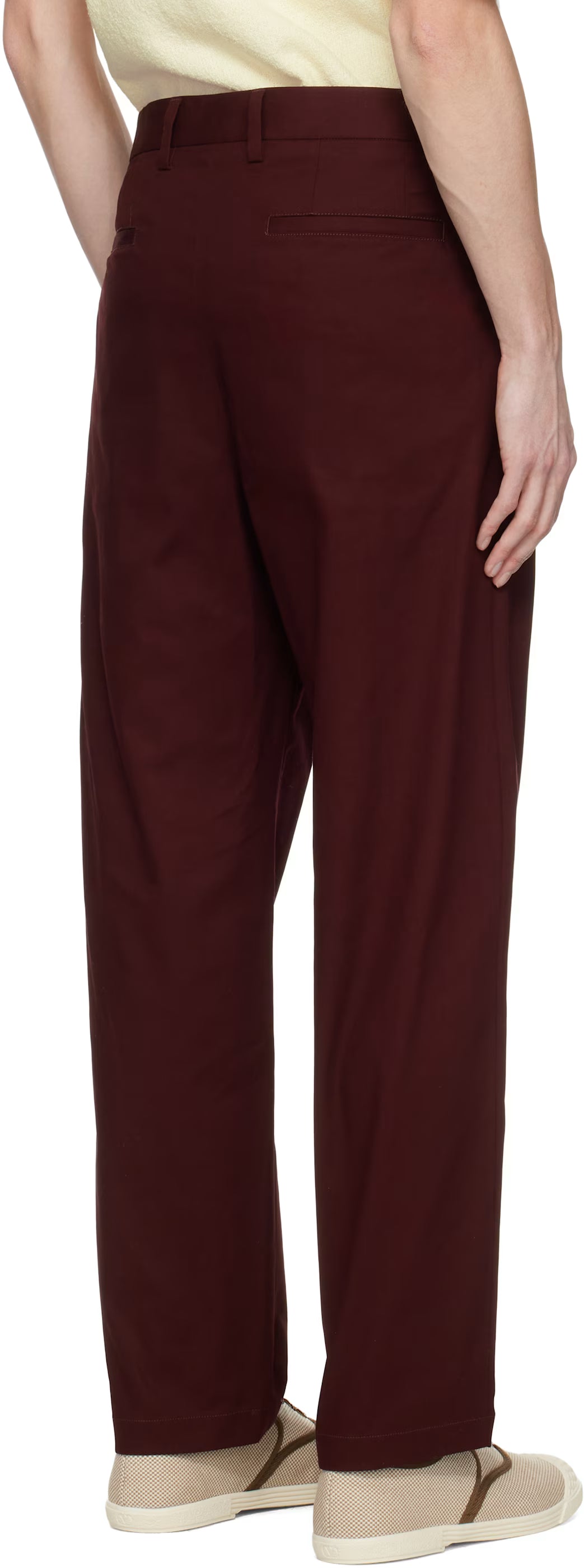 Dolce&Gabbana Burgundy Gabardine Trousers