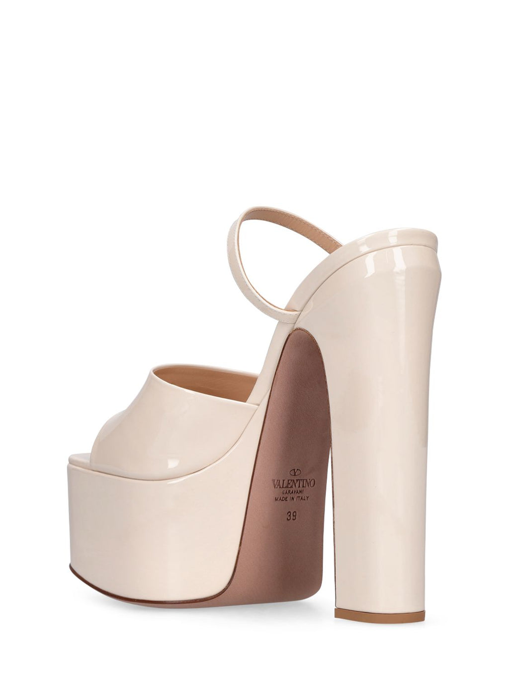 Valentino Garavani Valentino Garavani 155mm Tan-go patent leather mules - Size: UK 4 Heels | Shop From The Mirage