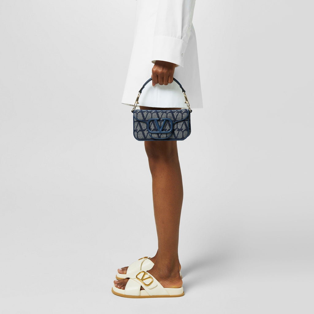 Locò Toile Iconographe Denim Crossbody Bag