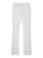 Dolce e gabbana White Five Pocket Pants with Logo Plaque on the Back in Cotton Man