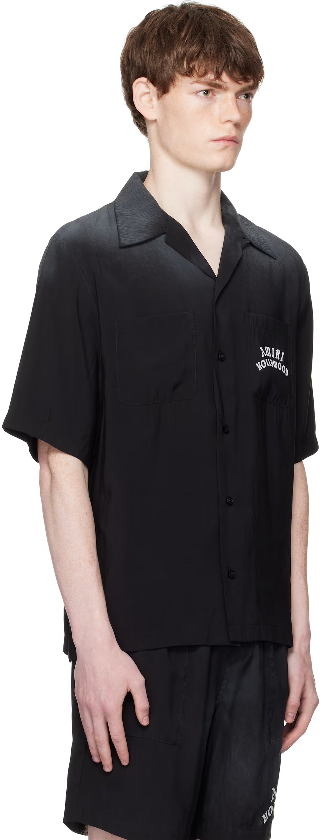Black 'AMIRI Hollywood' Bowling Shirt