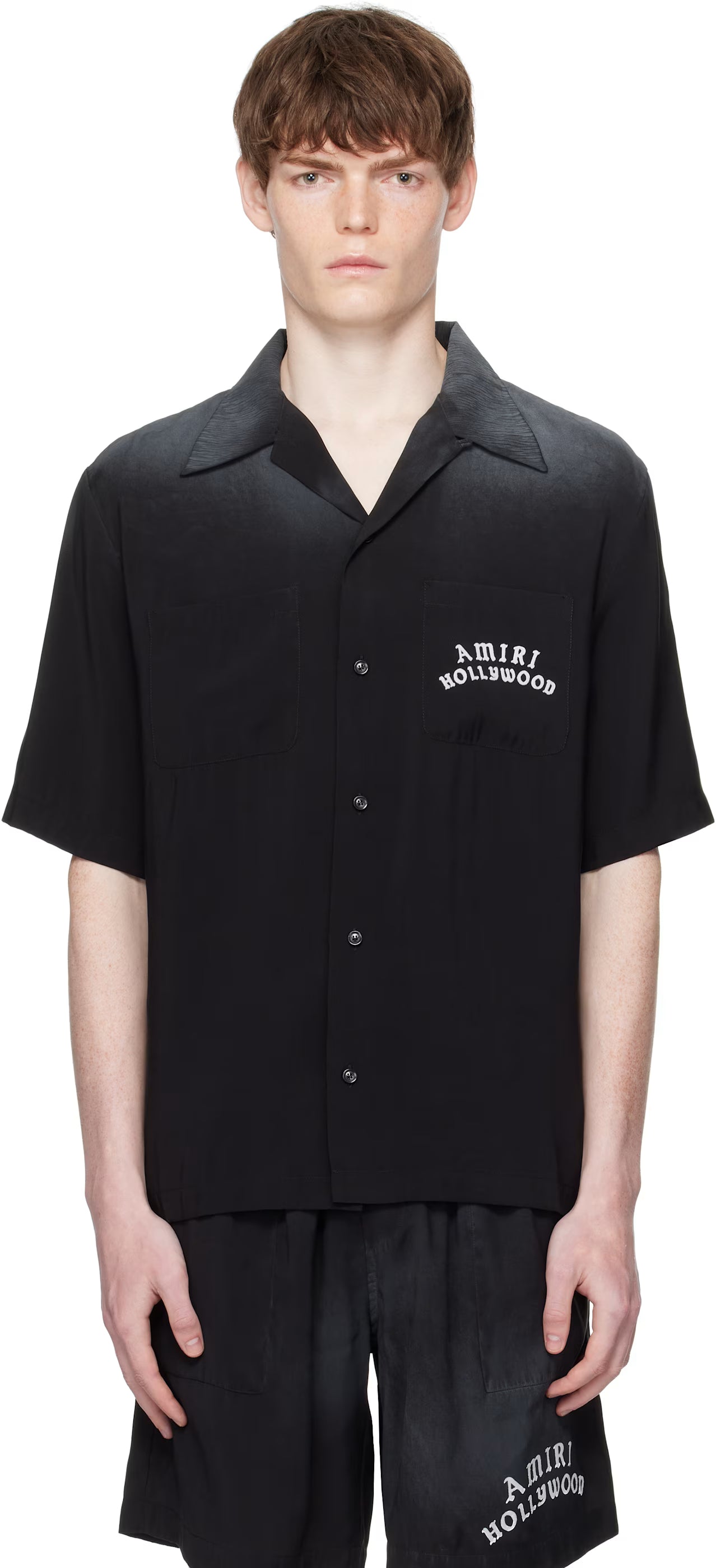 Black 'AMIRI Hollywood' Bowling Shirt