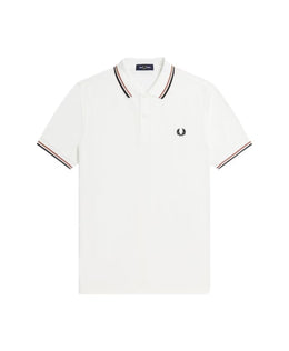 Fred Perry White Twin Tipped Polo Shirt