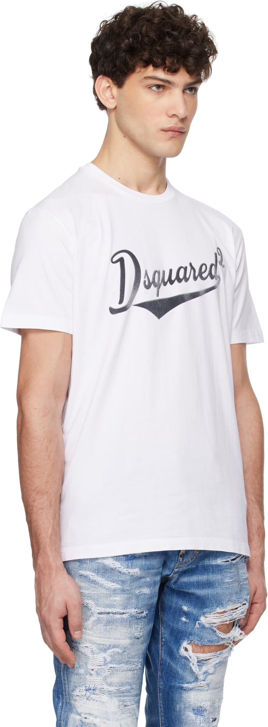 White Cool Fit Velvet Logo T-shirt