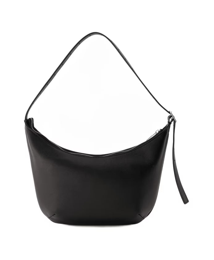 Black Leather Sling Shoulder Bag