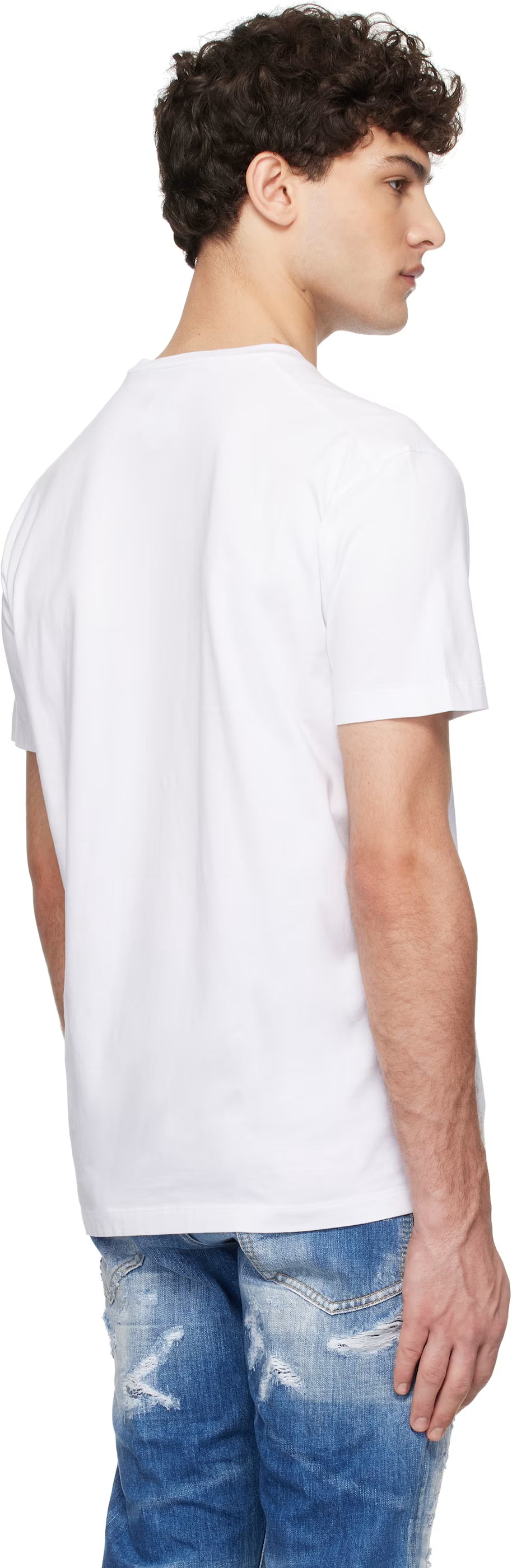 White Cool Fit Velvet Logo T-shirt