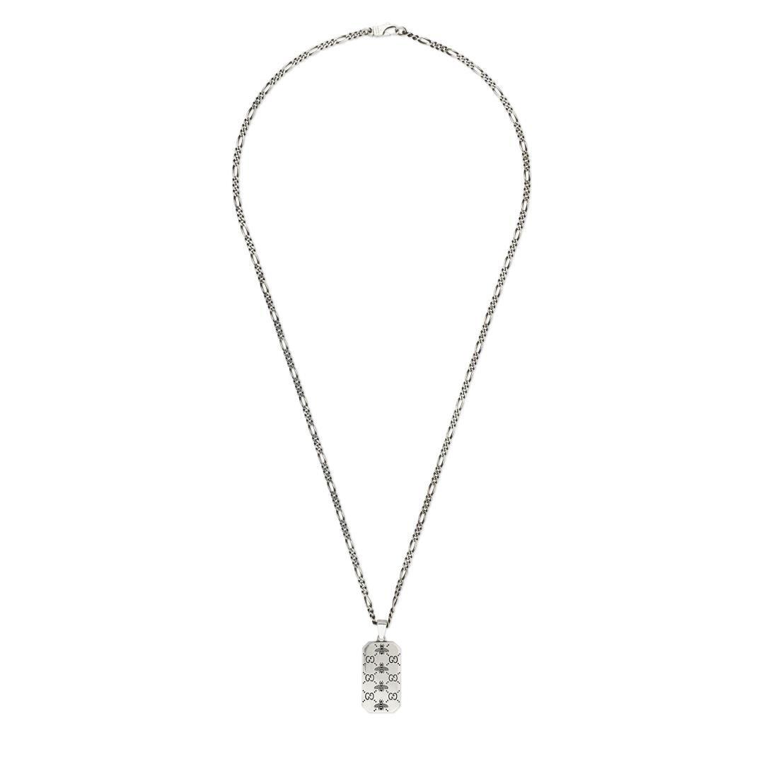 Engraved Gucci Signature Pendant Necklace