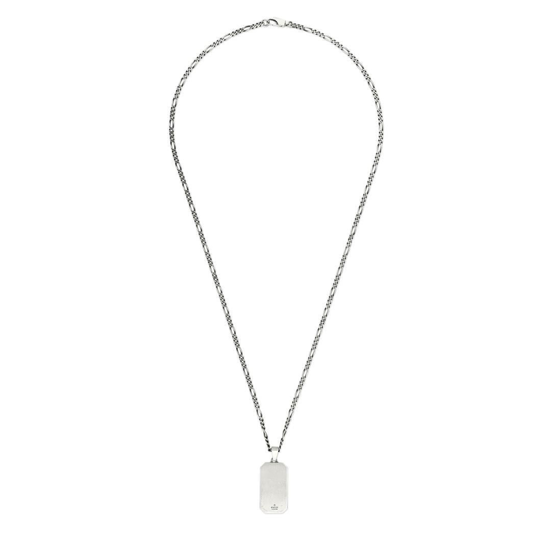 Engraved Gucci Signature Pendant Necklace