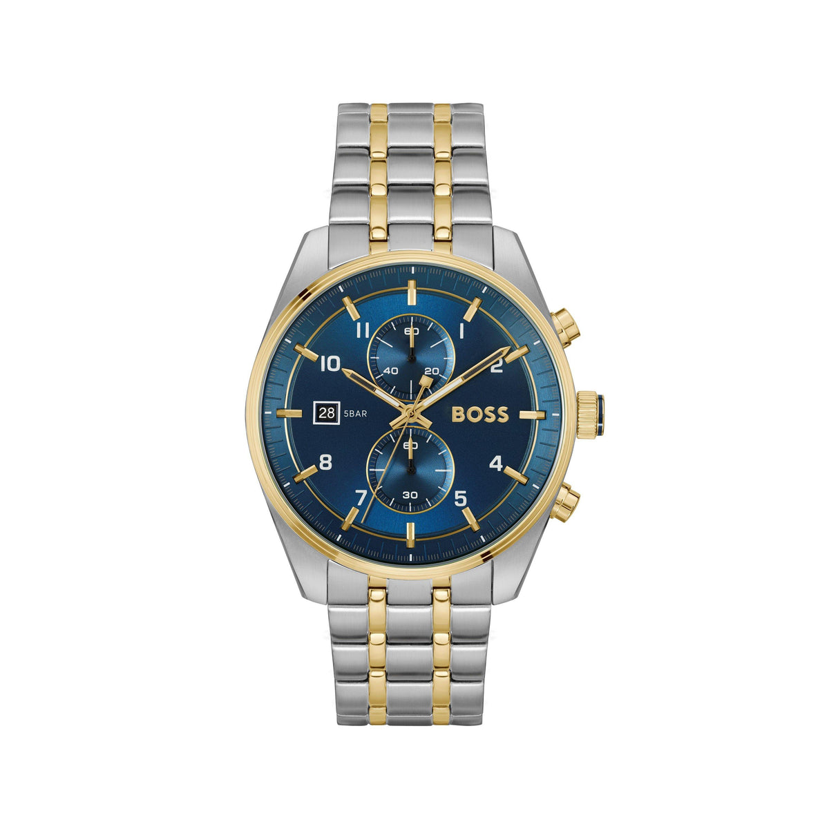 Gents BOSS Skytraveller Bi Colour Chronograph Watch