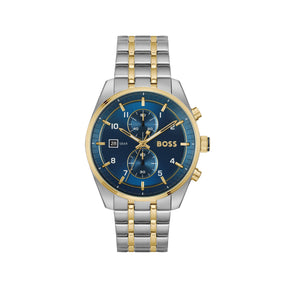Gents BOSS Skytraveller Bi Colour Chronograph Watch
