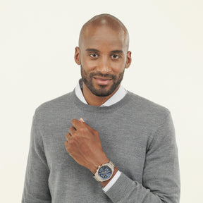 Gents BOSS Skytraveller Bi Colour Chronograph Watch