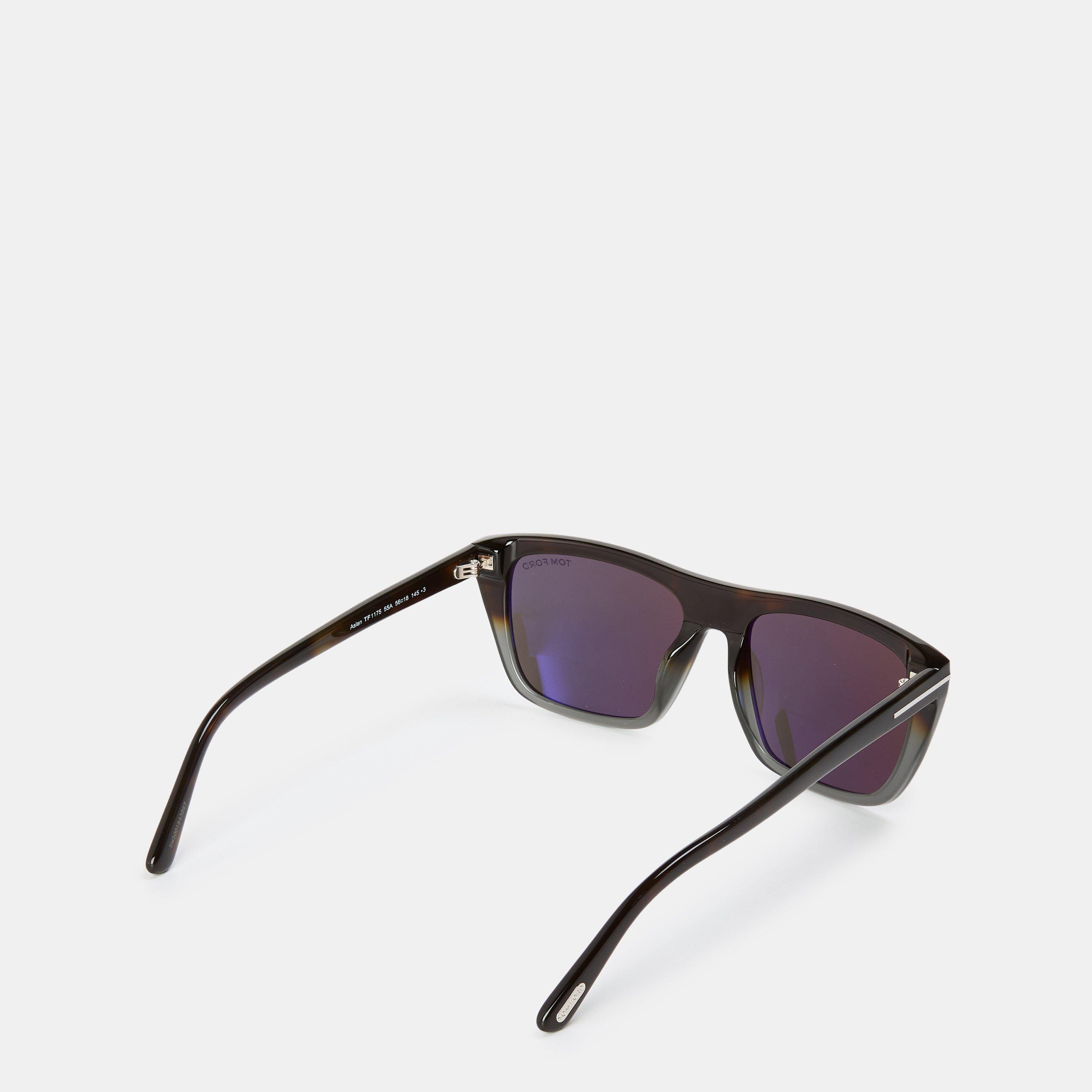 Metal Accent Wayfarer Sunglasses