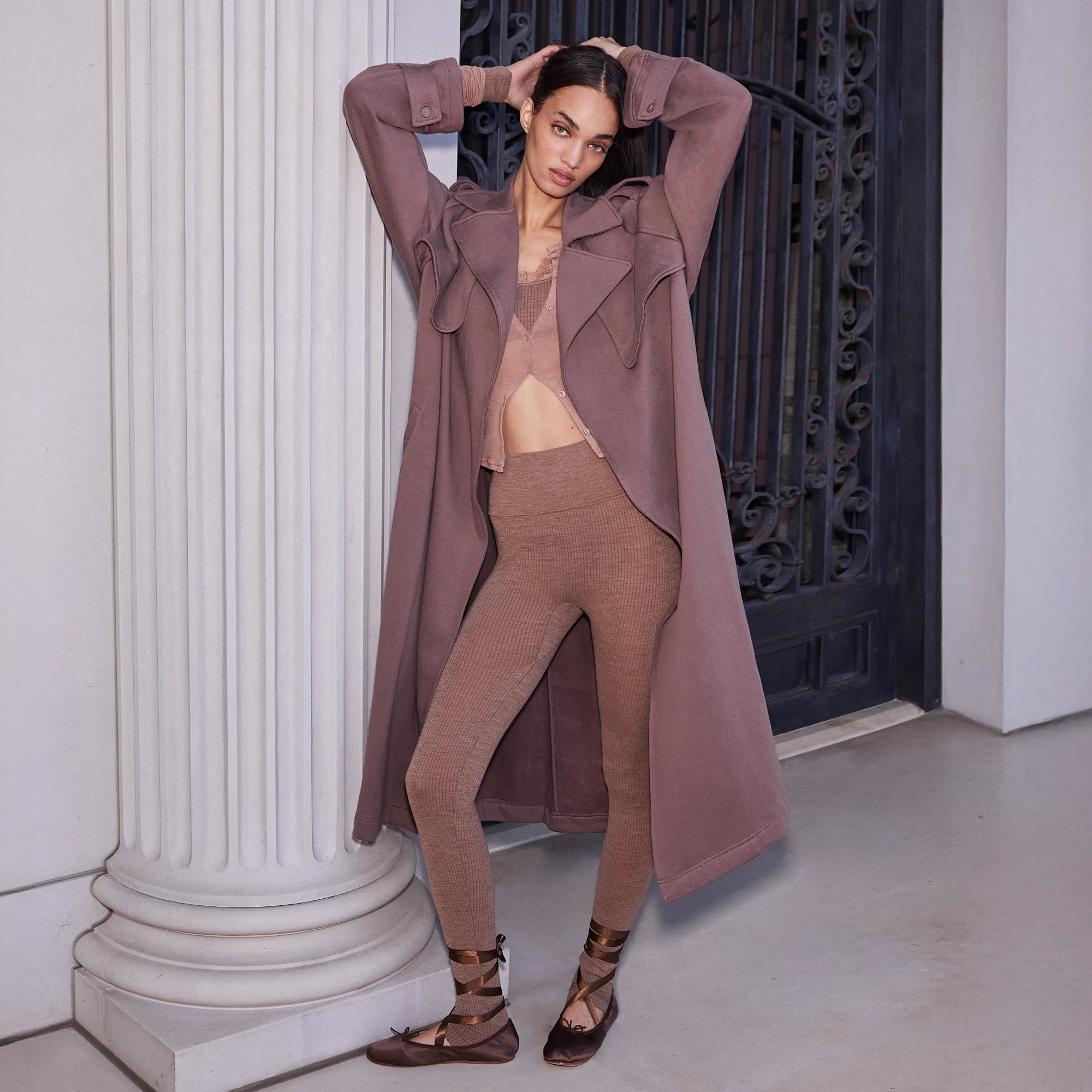Boyfriend Fleece Oversized Trench Coat