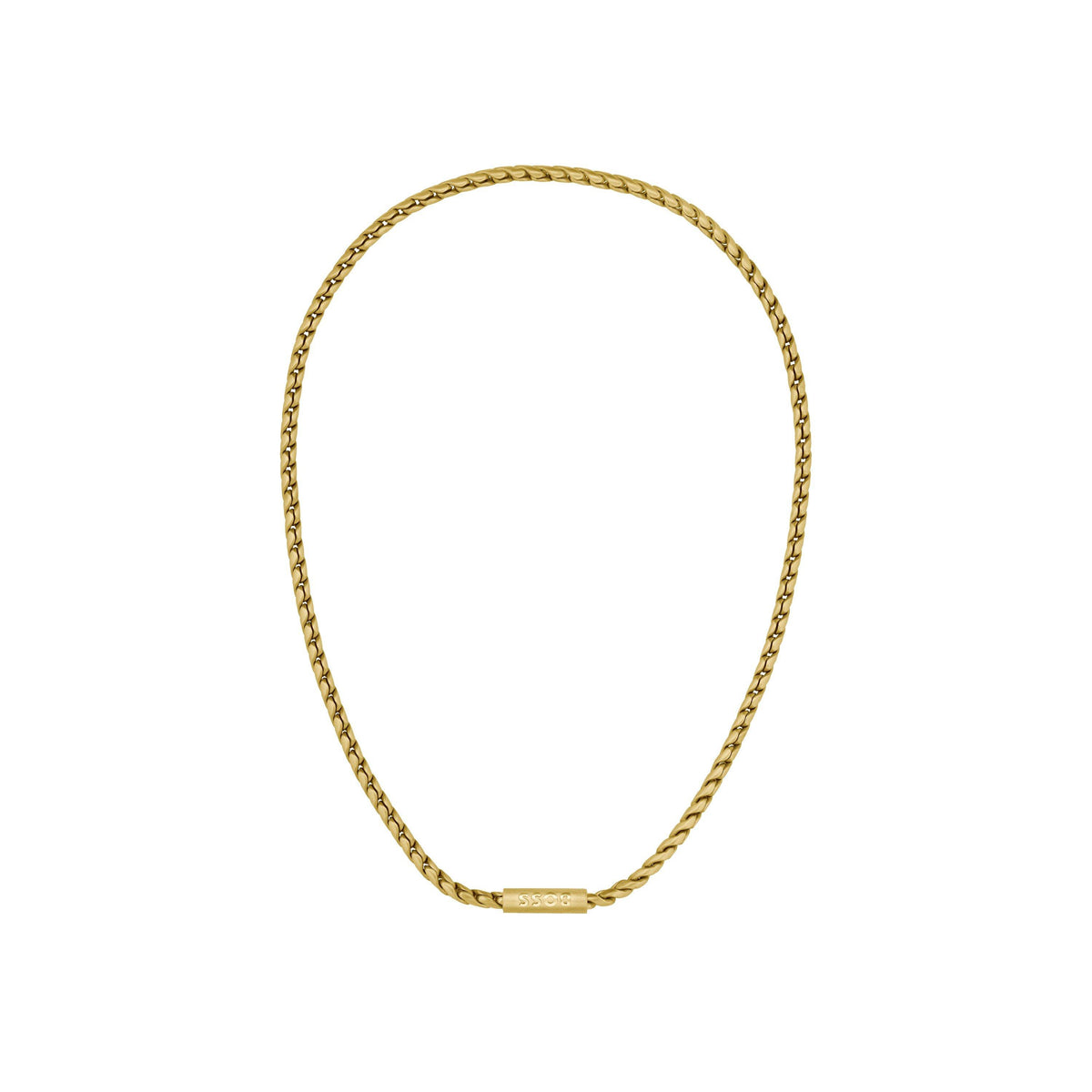 Gents BOSS Doran Light Yellow Gold IP Necklace