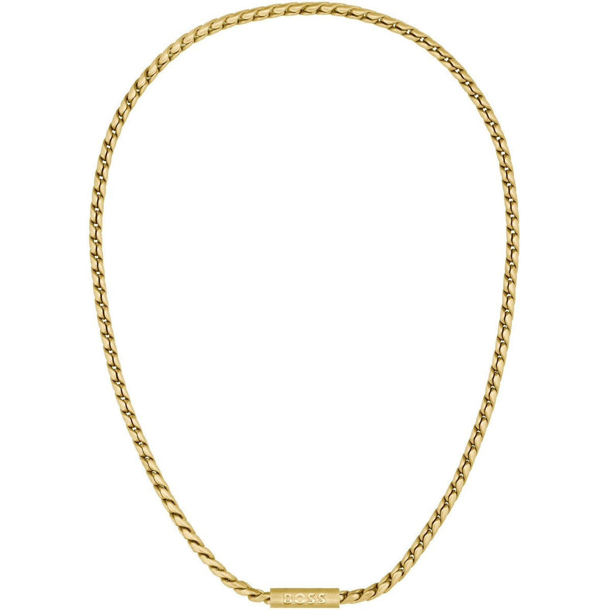 Gents BOSS Doran Light Yellow Gold IP Necklace