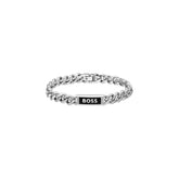 Gents BOSS Kassy Emblem Stainless Steel Black IP Pendant Bracelet
