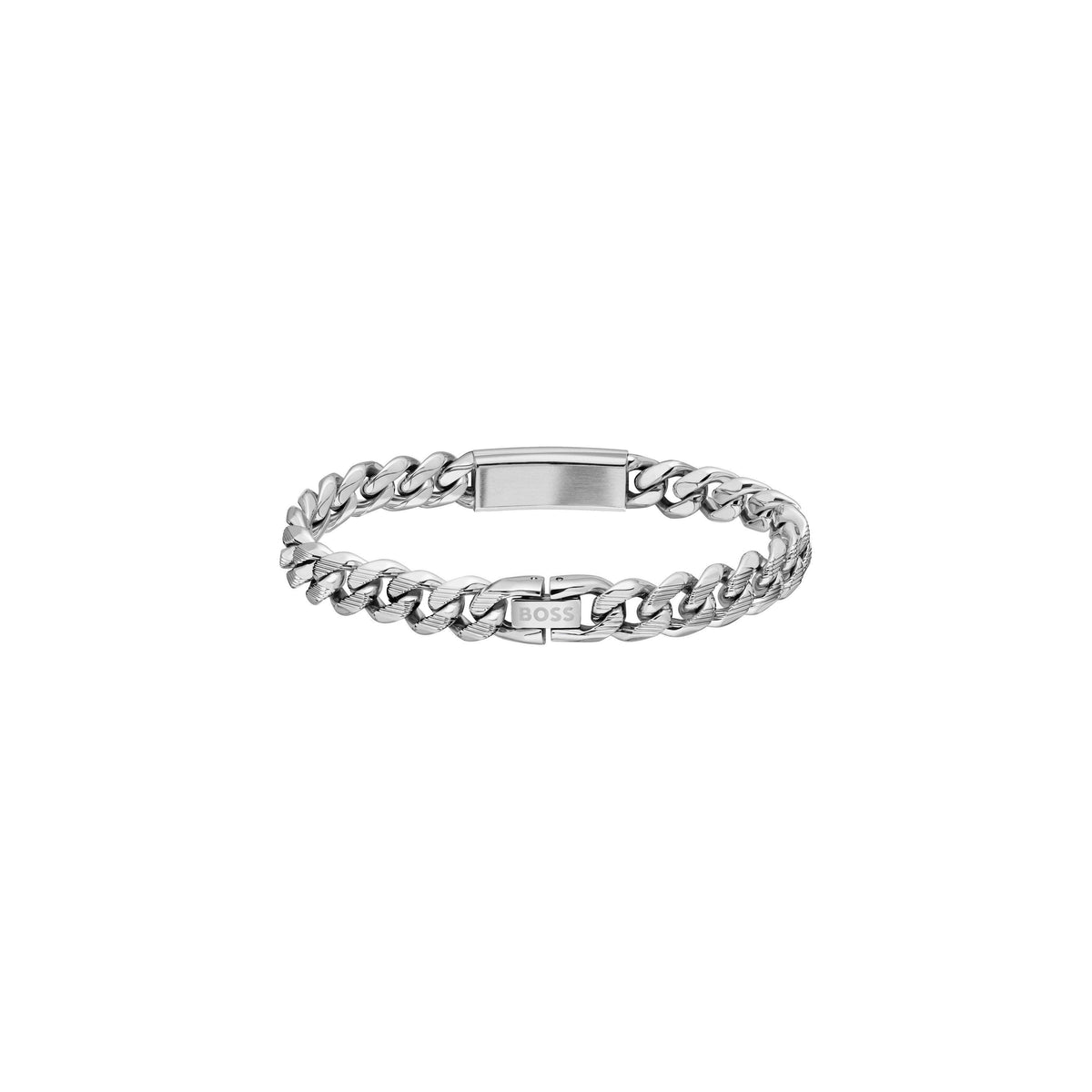 Gents BOSS Kassy Emblem Stainless Steel Black IP Pendant Bracelet