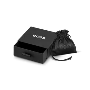 Gents BOSS Kassy Emblem Stainless Steel Black IP Pendant Bracelet