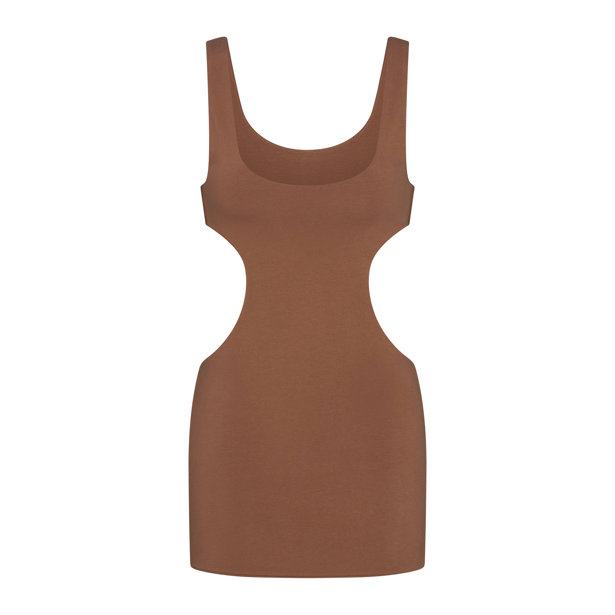 Cotton Jersey Cut Out Mini Dress