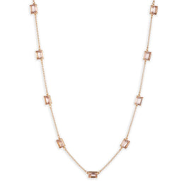 Lauren Ralph Lauren Gold & Rose Stone Necklace