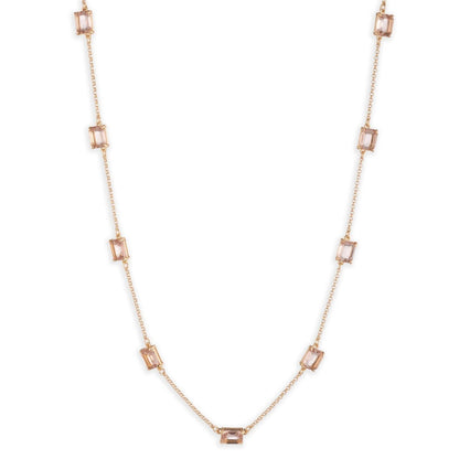 Lauren Ralph Lauren Gold & Rose Stone Necklace