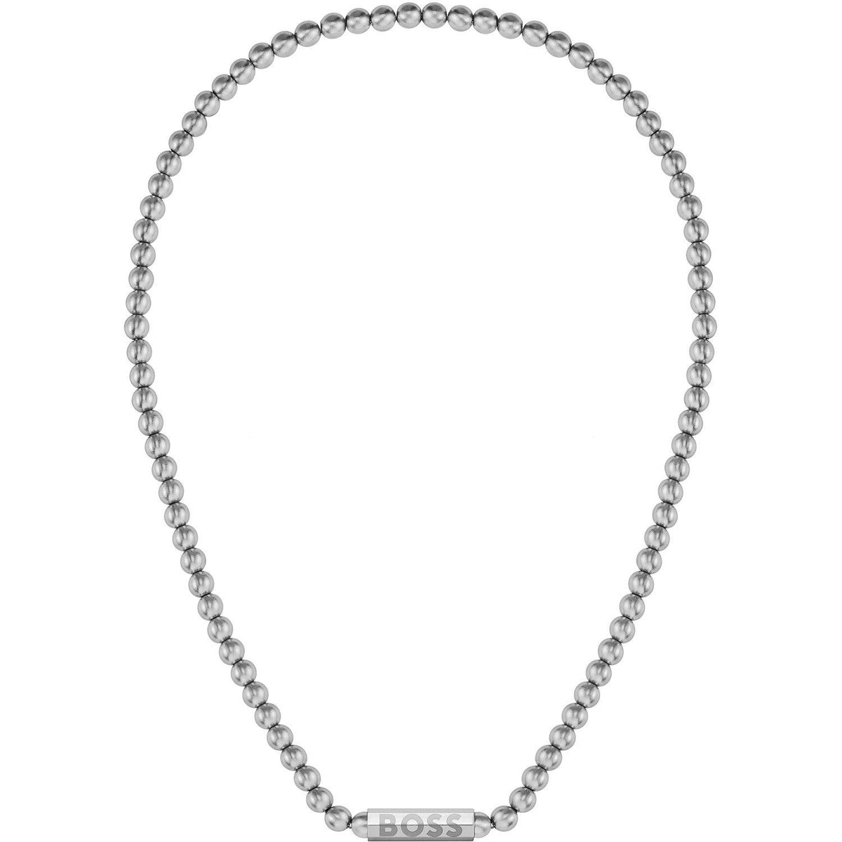 Men's Sphere Metal Necklace, Stainless Steel with Magnetic Closure