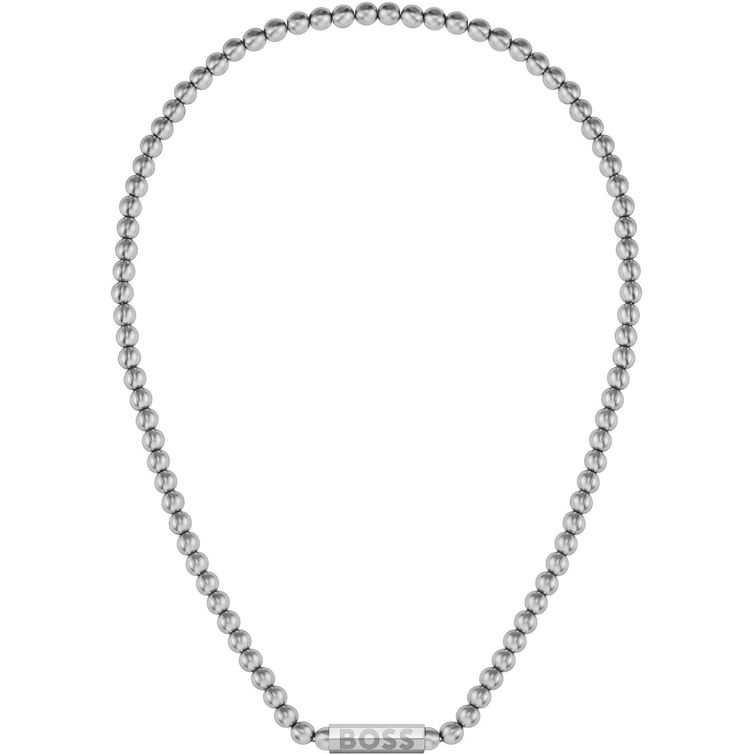 Men's Sphere Metal Necklace, Stainless Steel with Magnetic Closure