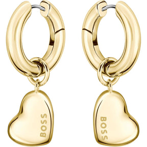 Ladies BOSS Honey Love Gold IP Earrings