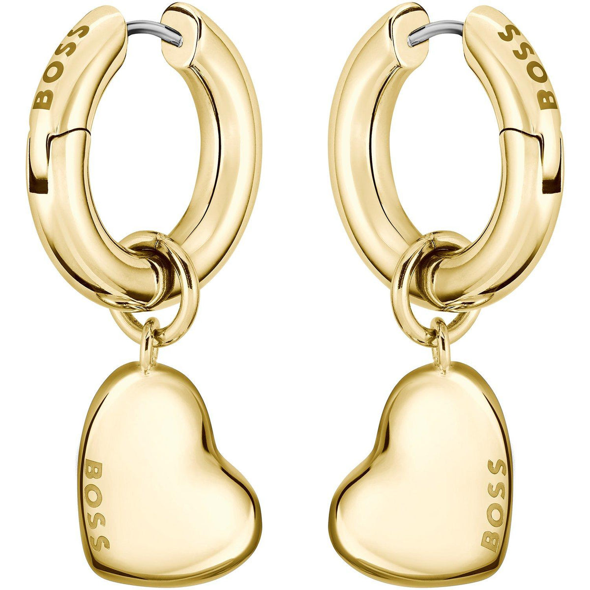 Ladies BOSS Honey Love Gold IP Earrings