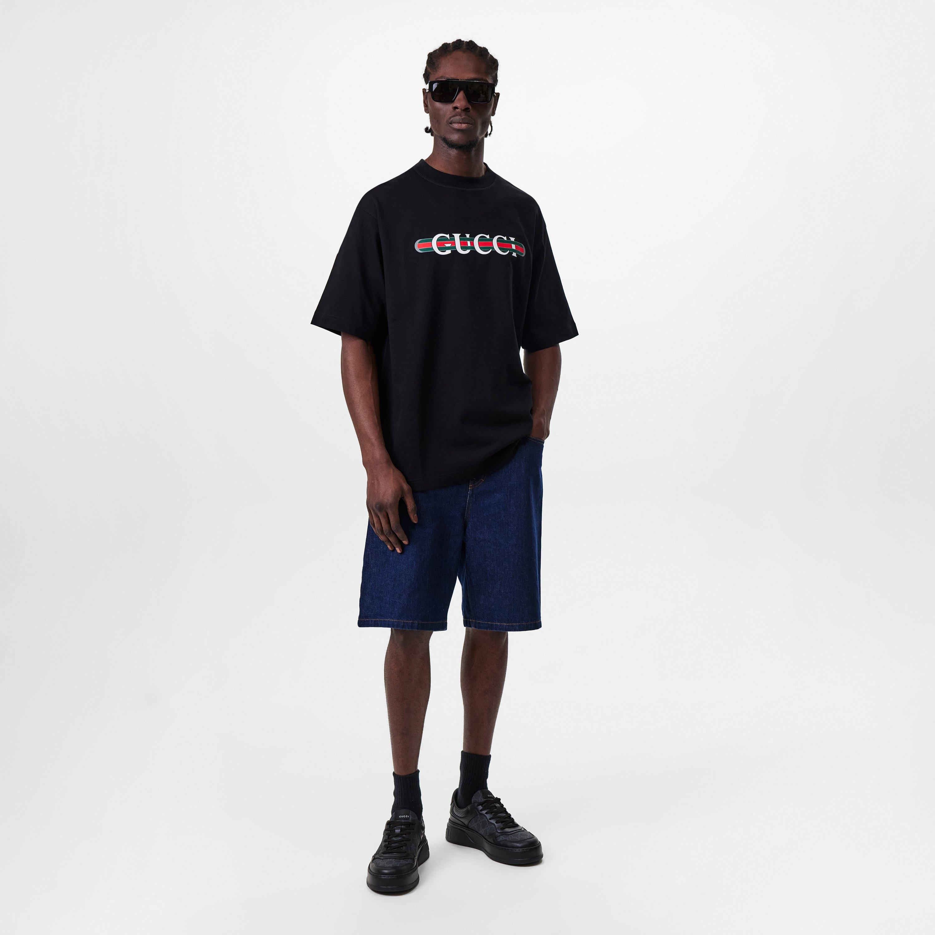 Logo Print Rectangle-Frame Sunglasses